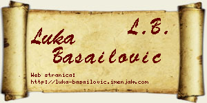 Luka Basailović vizit kartica